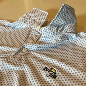 Bay Hill - Holderness & Bourne - Light Blue and White - Men's Golf Shirt - XL